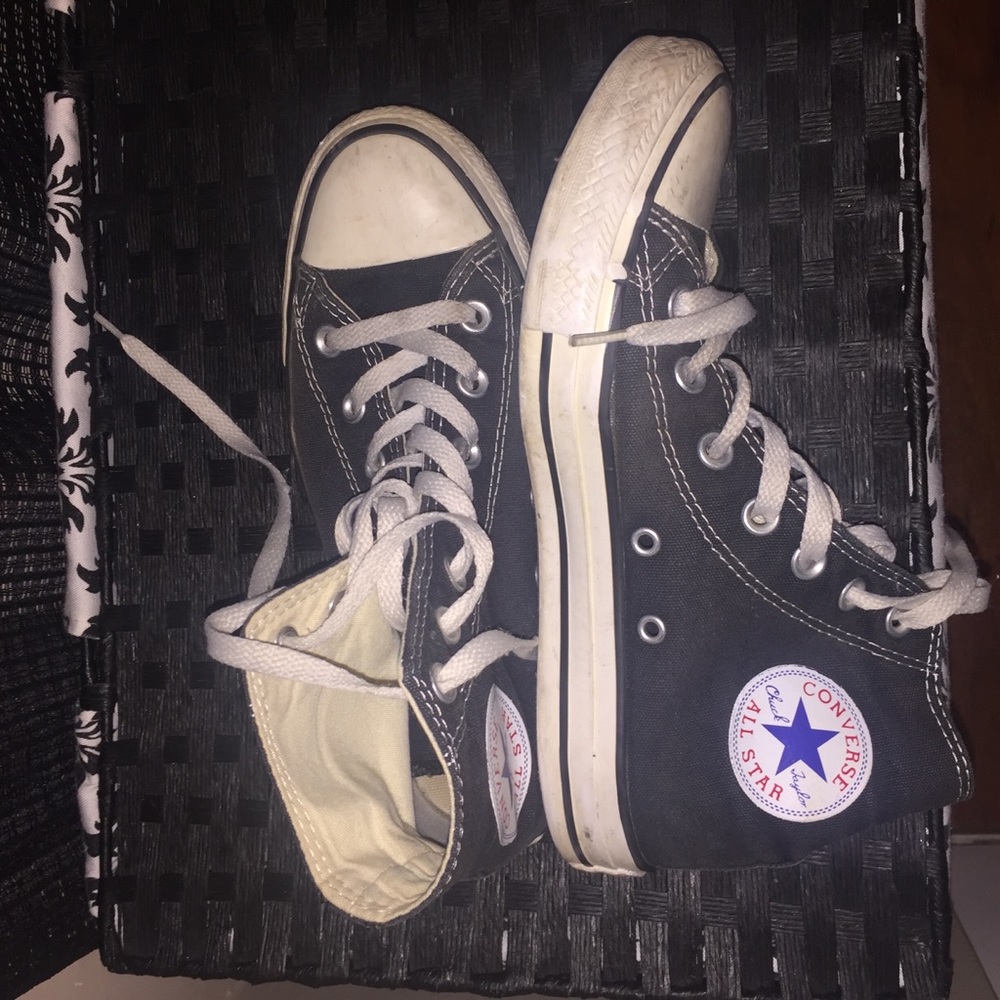 Black high top converse